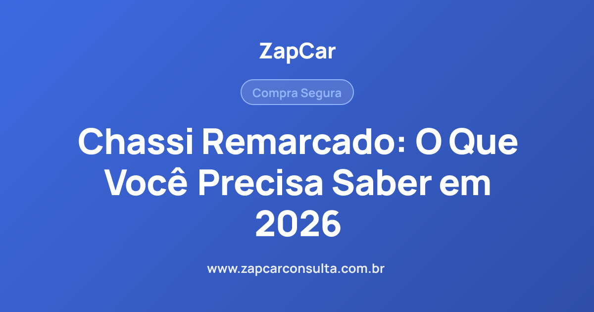 Chassi Remarcado: O Que Você Precisa Saber em 2026