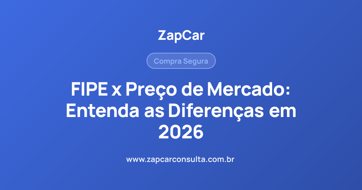 FIPE x Preço de Mercado: Entenda as Diferenças em 2026