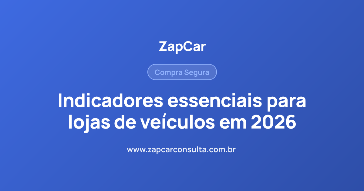 Indicadores essenciais para lojas de veículos em 2026
