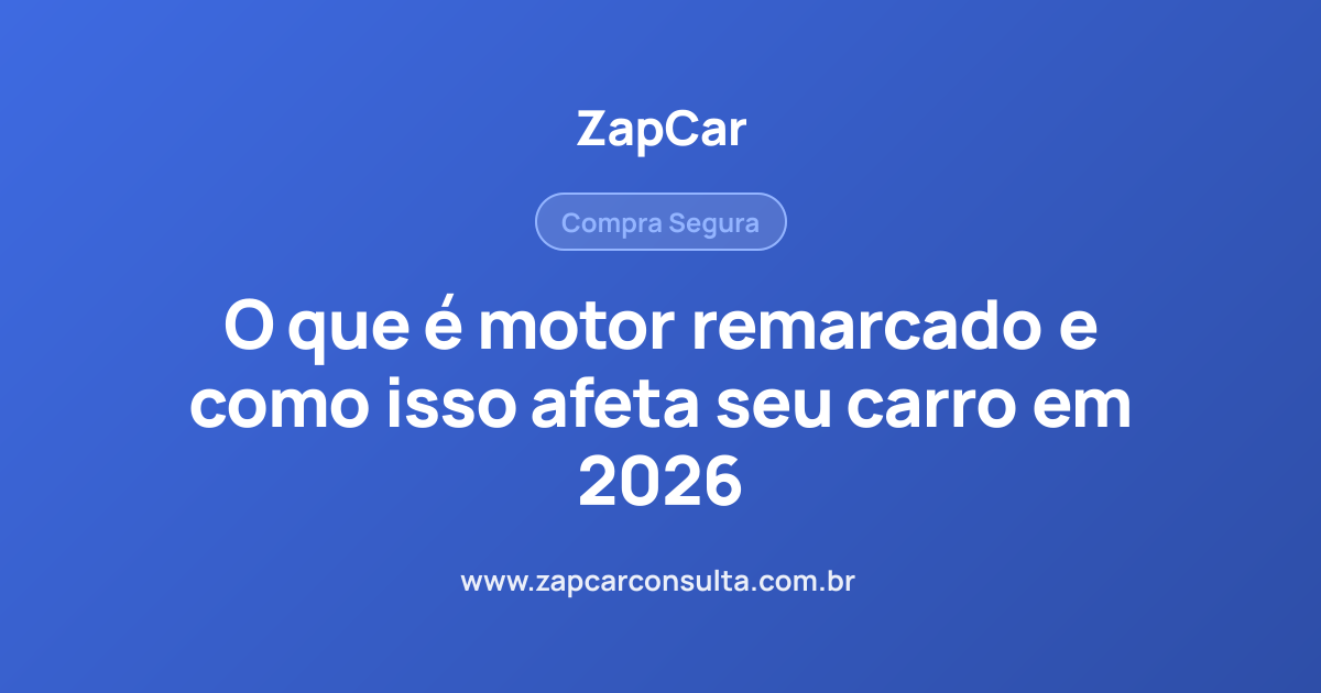 O que é motor remarcado e como isso afeta seu carro em 2026