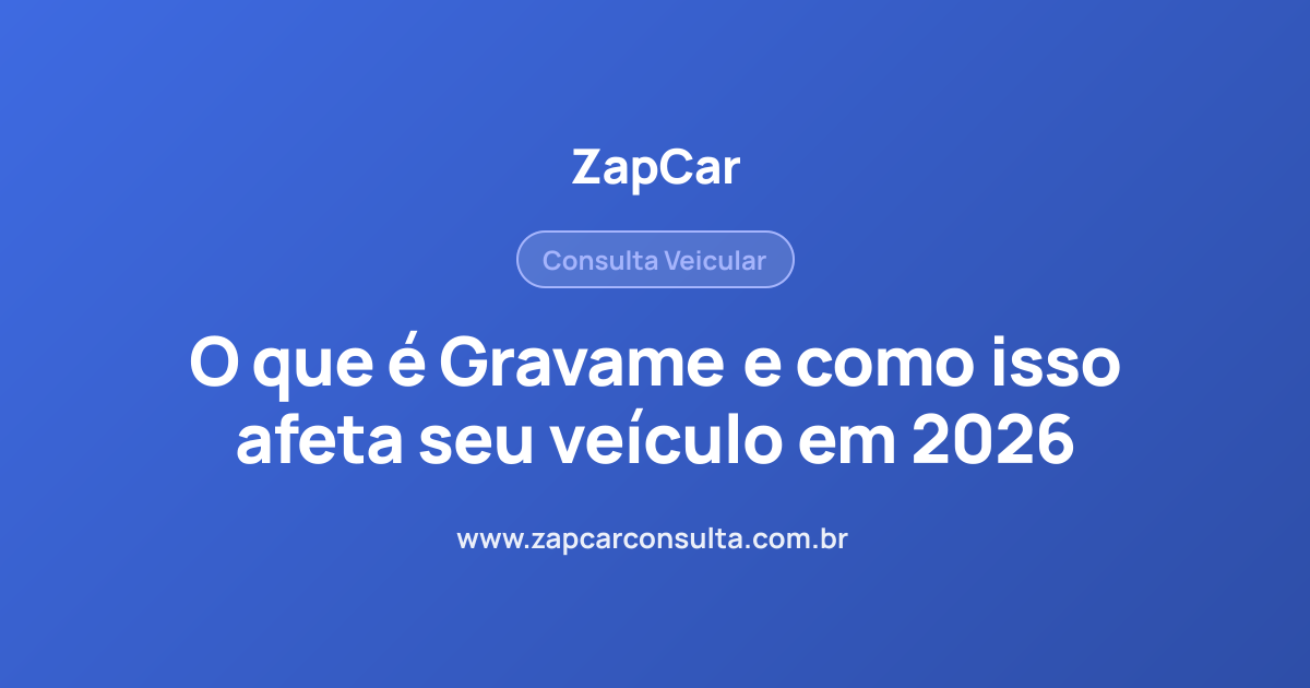 O que é Gravame e como isso afeta seu veículo em 2026