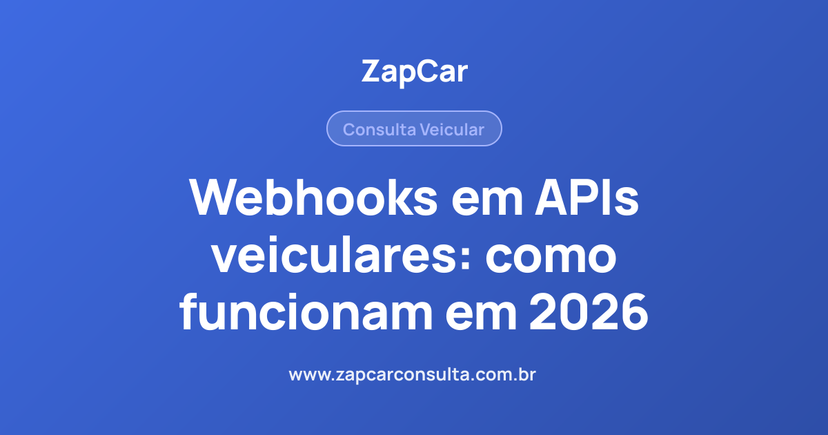 Webhooks em APIs veiculares: como funcionam em 2026