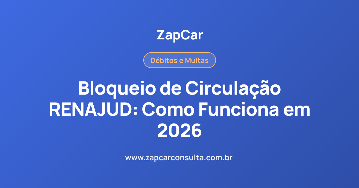 Bloqueio de Circulação RENAJUD: Como Funciona em 2026