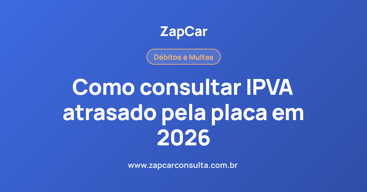 Como consultar IPVA atrasado pela placa em 2026