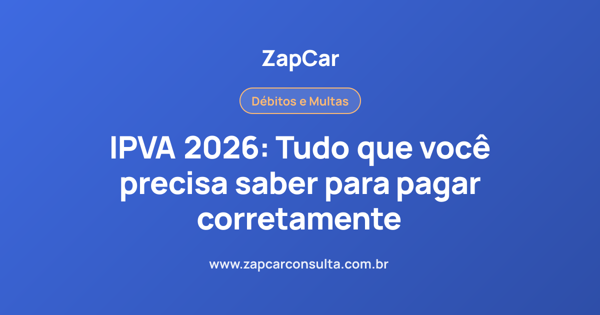 IPVA 2026: Tudo que você precisa saber para pagar corretamente