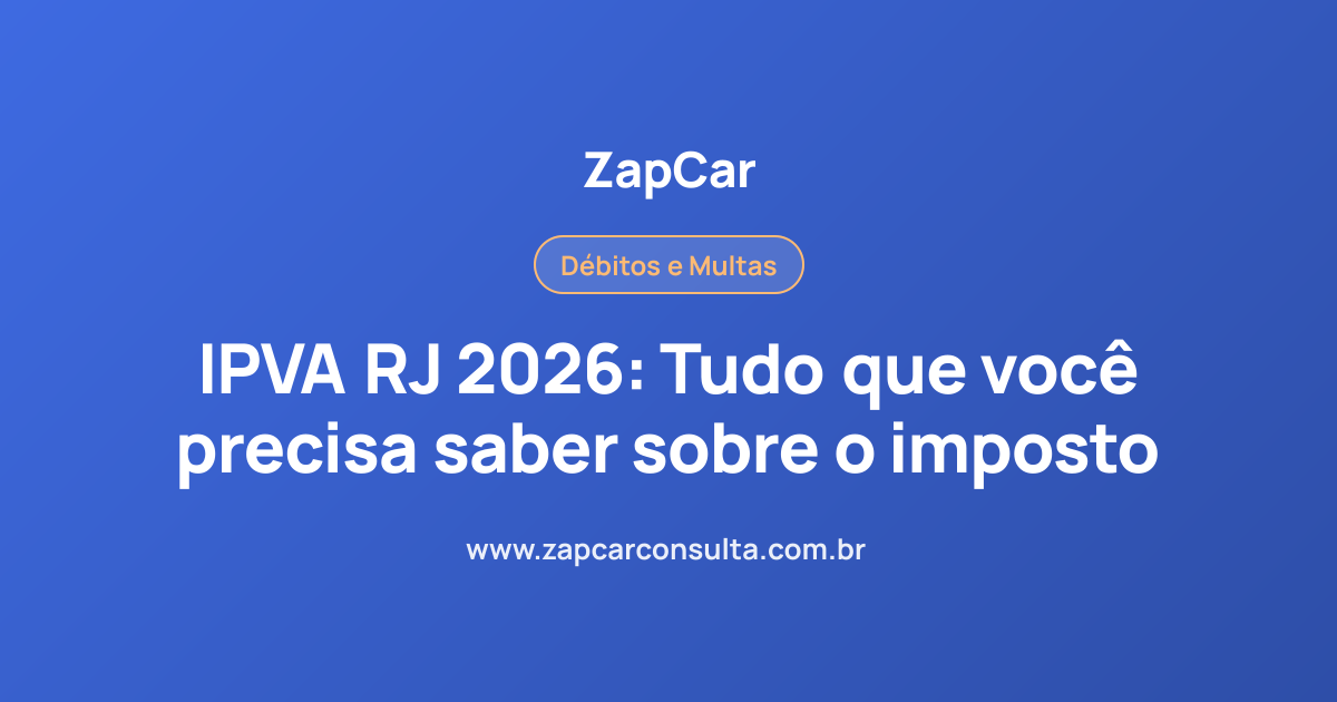 IPVA RJ 2026: Tudo que você precisa saber sobre o imposto