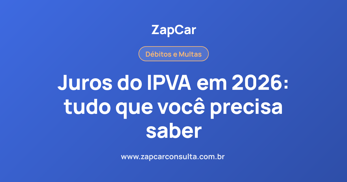 Juros do IPVA em 2026: tudo que você precisa saber