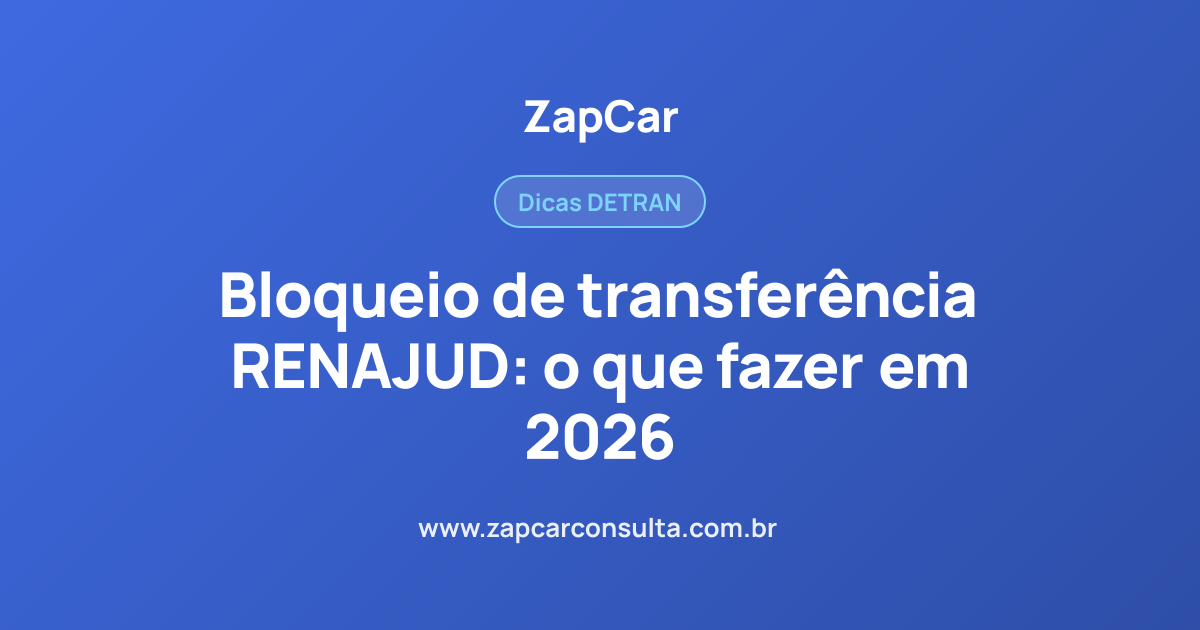 Bloqueio de transferência RENAJUD: o que fazer em 2026