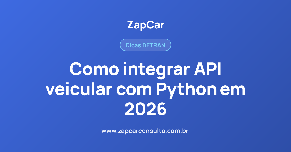 Como integrar API veicular com Python em 2026