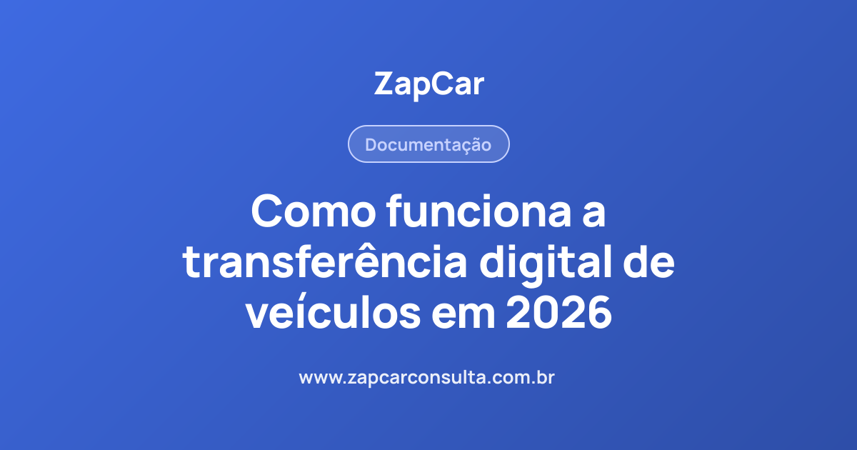 Como funciona a transferência digital de veículos em 2026