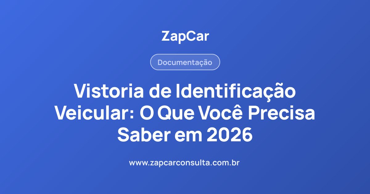 Vistoria de Identificação Veicular: O Que Você Precisa Saber em 2026